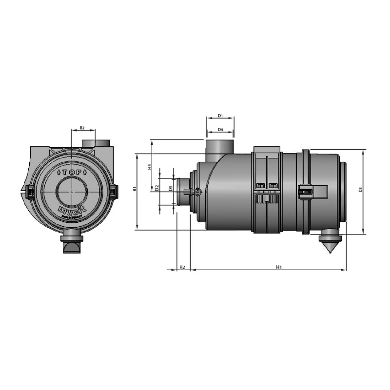 230 MM HAVA FİLTRE KABI DİK ÇIKIŞ